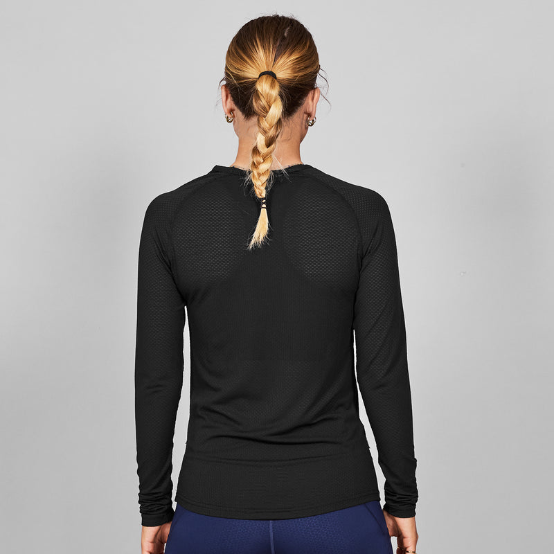 SAYSKY Mesh Base Layer Long Sleeve LONG SLEEVES 901 - BLACK