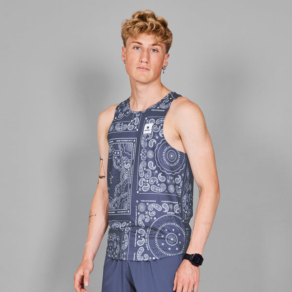 SAYSKY Paisley Combat Singlet DÉBARDEUR 1020 - BLUE PAISLEY AOP