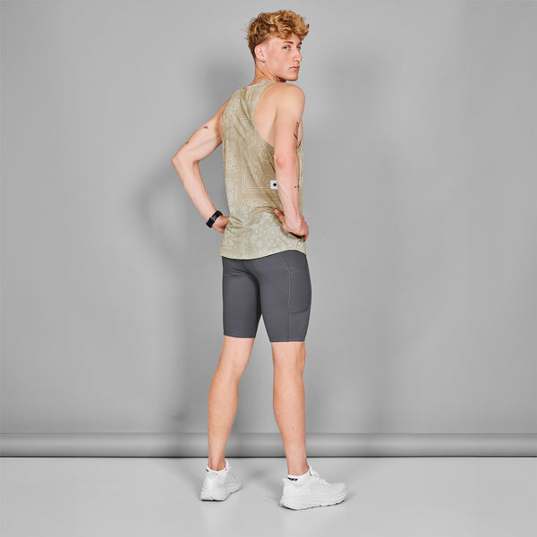 SAYSKY Paisley Combat Singlet DÉBARDEUR 1021 - BEIGE PAISLEY AOP