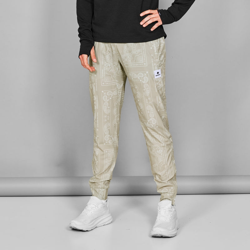 SAYSKY Paisley Pace Pants JOGGINGS 1021 - BEIGE PAISLEY AOP