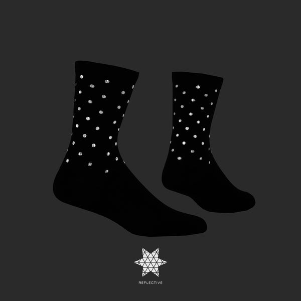 SAYSKY Reflective High Combat Socks 300 CHAUSSETTES 901 - BLACK