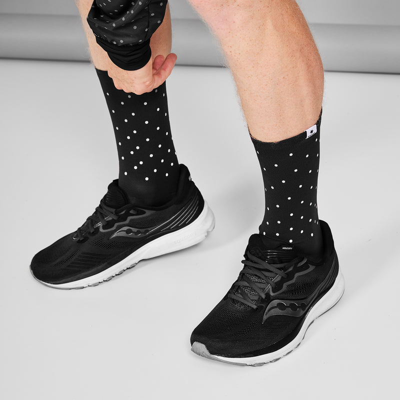 SAYSKY Reflective High Combat Socks 300 CHAUSSETTES 901 - BLACK