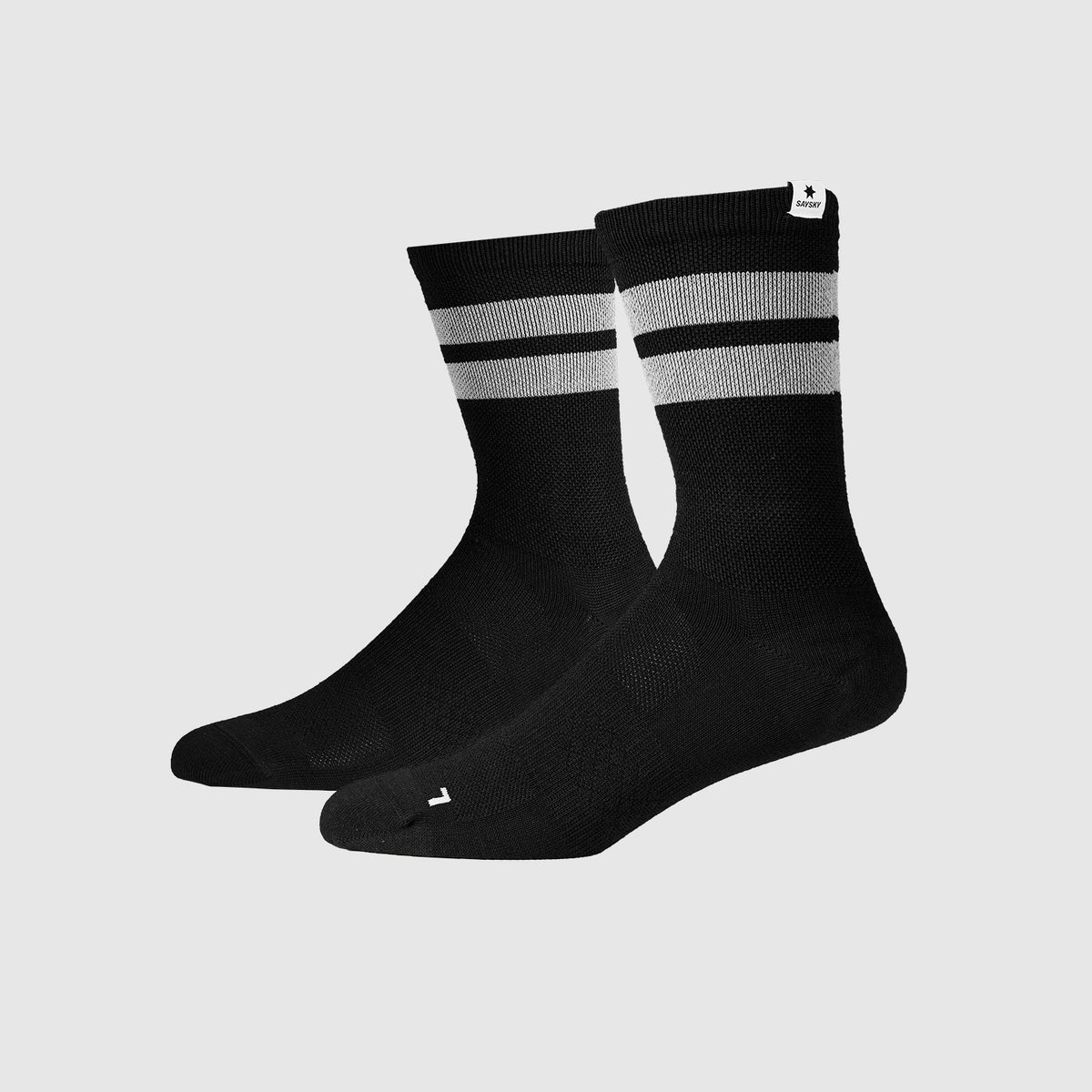 SAYSKY Reflective High Merino Socks 600 CHAUSSETTES BLACK