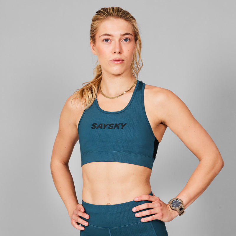 SAYSKY Logo Combat Sports Bra BRASSIÈRES 208 - BLUE