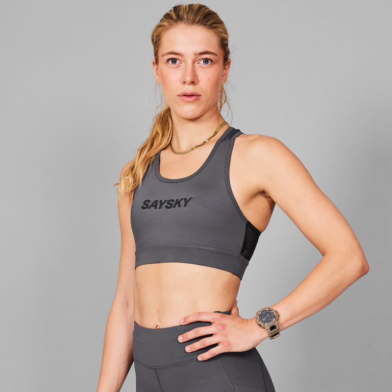 SAYSKY Logo Combat Sports Bra BRASSIÈRES 707 - GREY